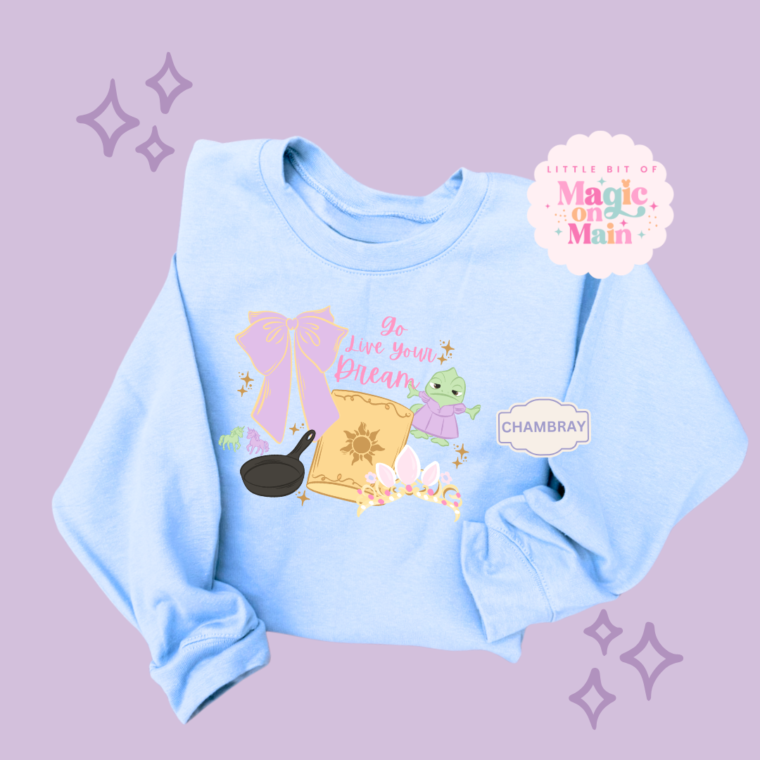 PRINTED GO LIVE YOUR DREAM  - EXCLUSIVE TO MoM - ADULT SWEATSHIRT 10043