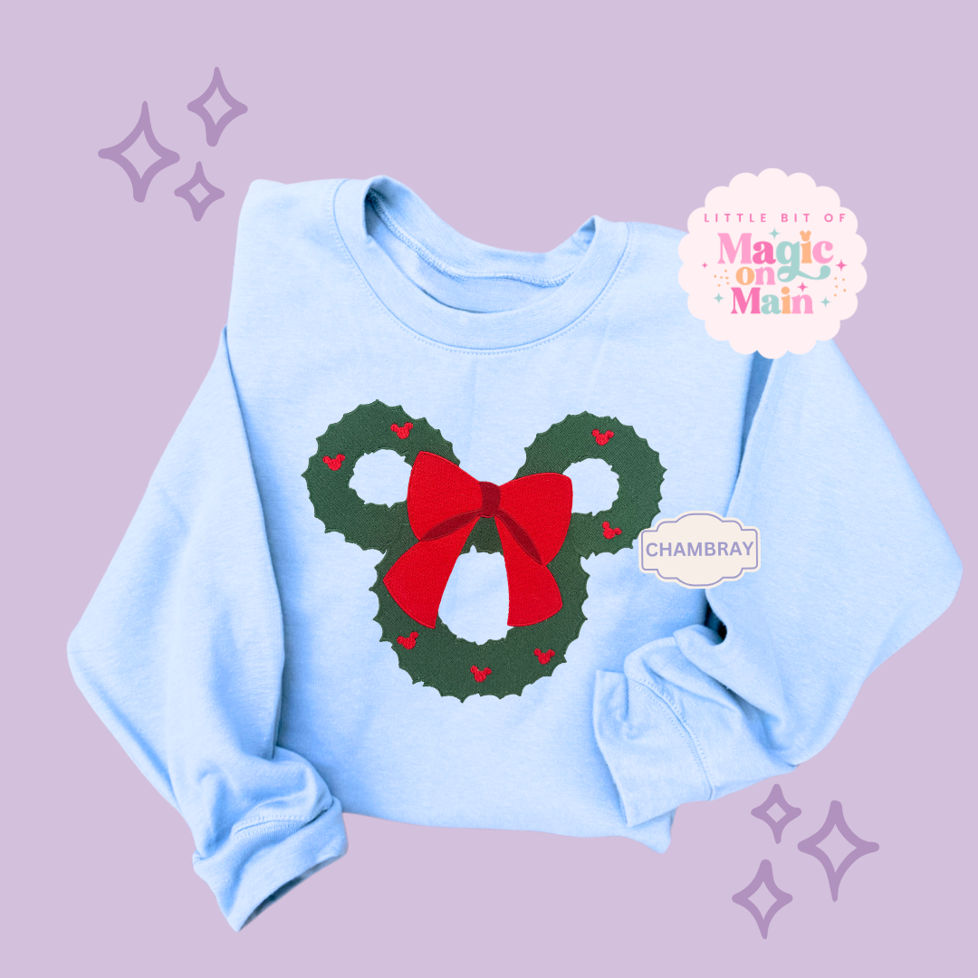 EMBROIDERED MCKY WREATH - EXCLUSIVE TO MoM - ADULT SWEATSHIRT
