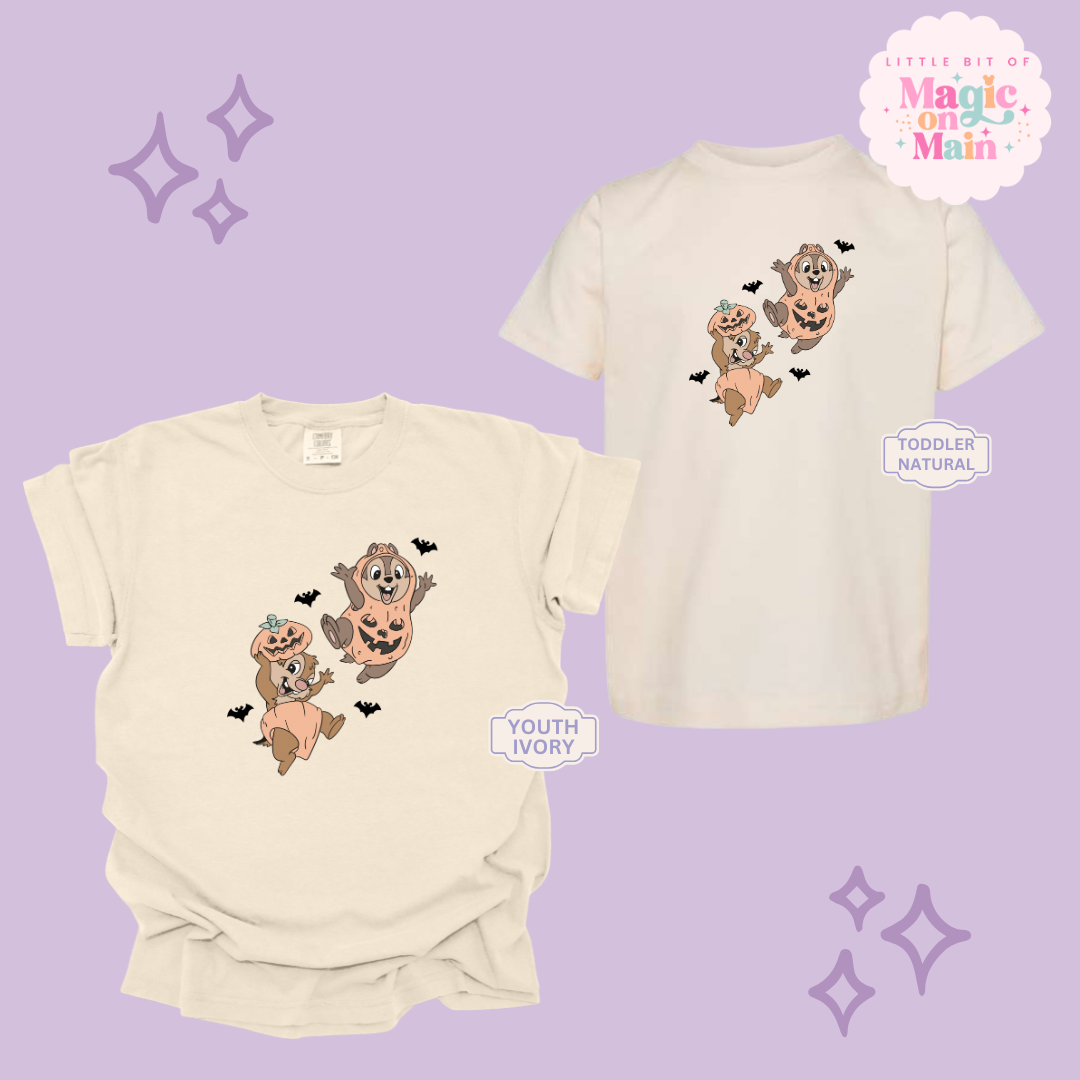 PRINTED HALLOWEEN CHIPMUNKS - YOUTH/TODDLER