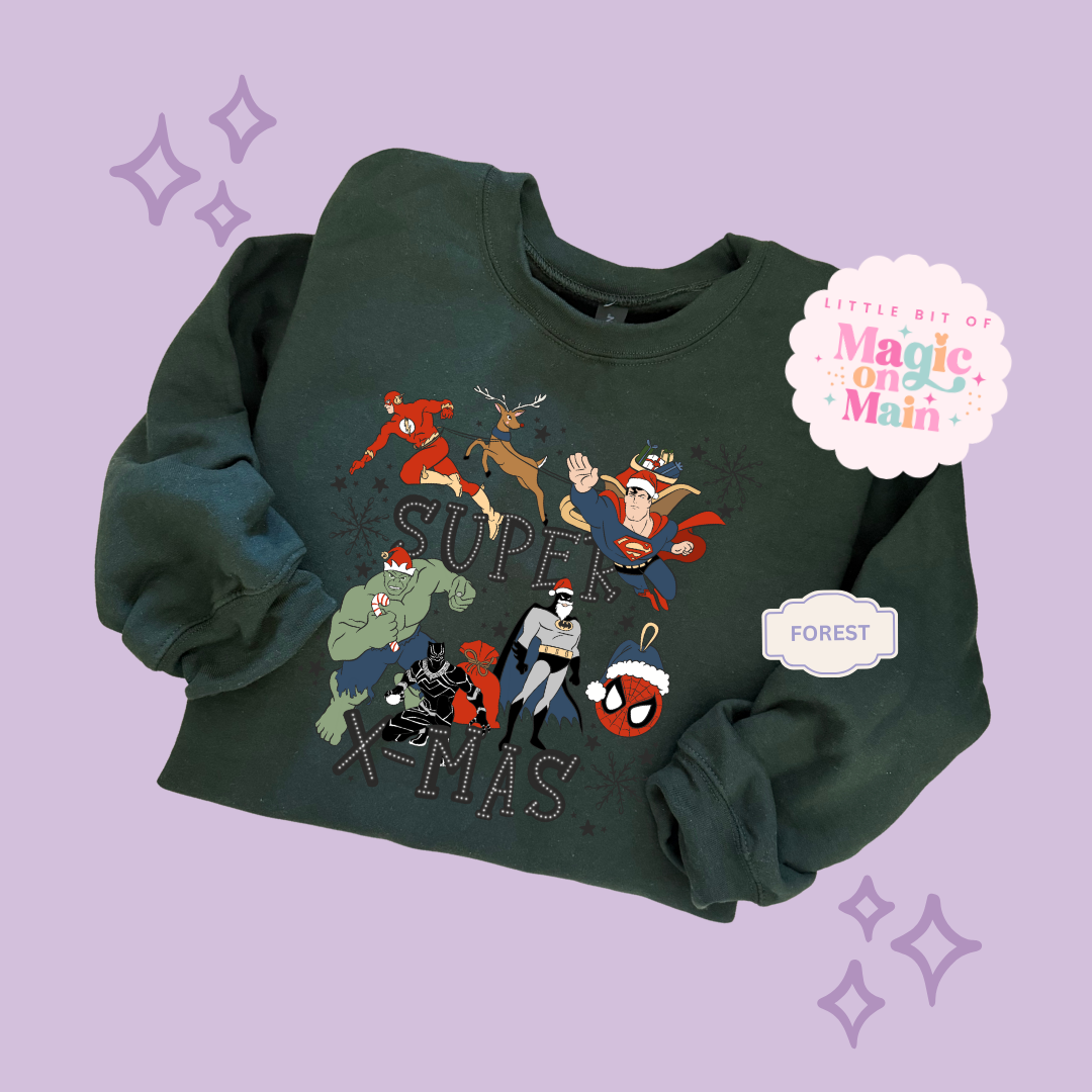 PRINTED SUPER CHRISTMAS - ADULT SWEATSHIRT