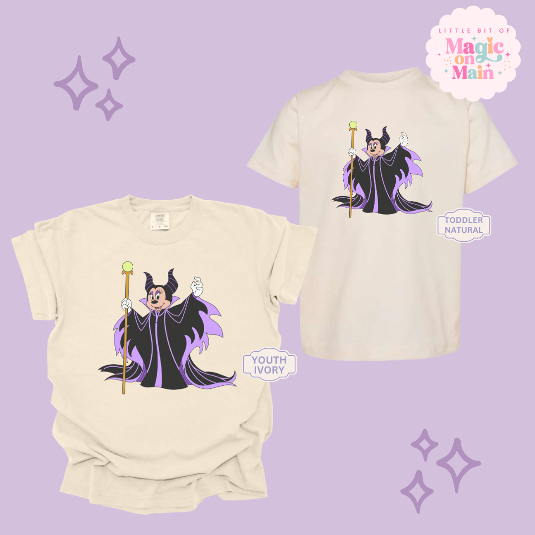 PRINTED MALEFICENT MINNIE - YOUTH/TODDLER