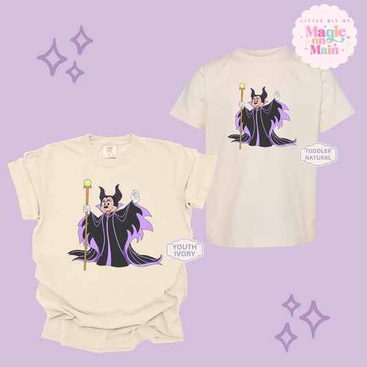 PRINTED MALEFICENT MINNIE - YOUTH/TODDLER