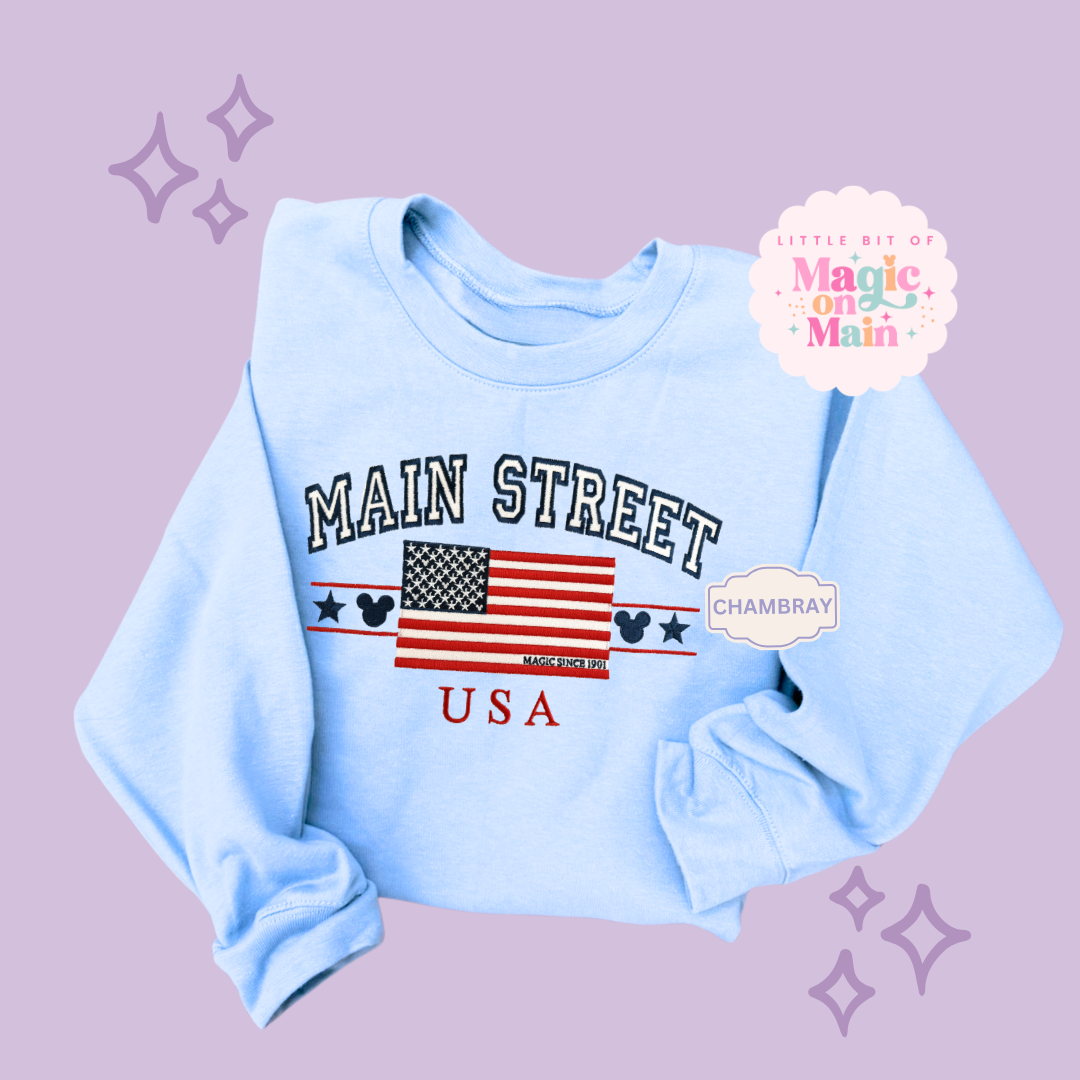 EMBROIDERED MAIN STREET USA - EXCLUSIVE TO MoM - ADULT SWEATSHIRT 10063
