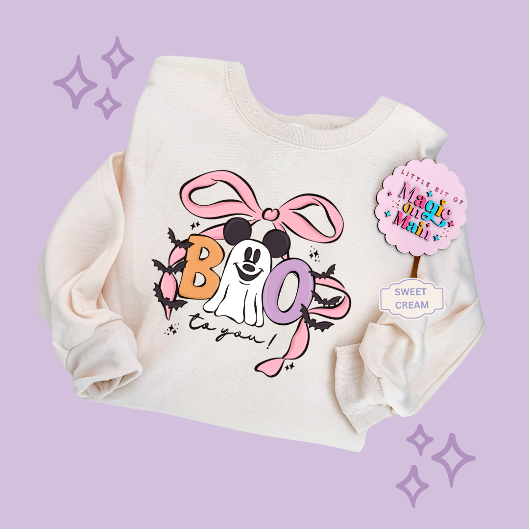 PRINTED BOO TO YOU - ADULT SWEATSHIRT