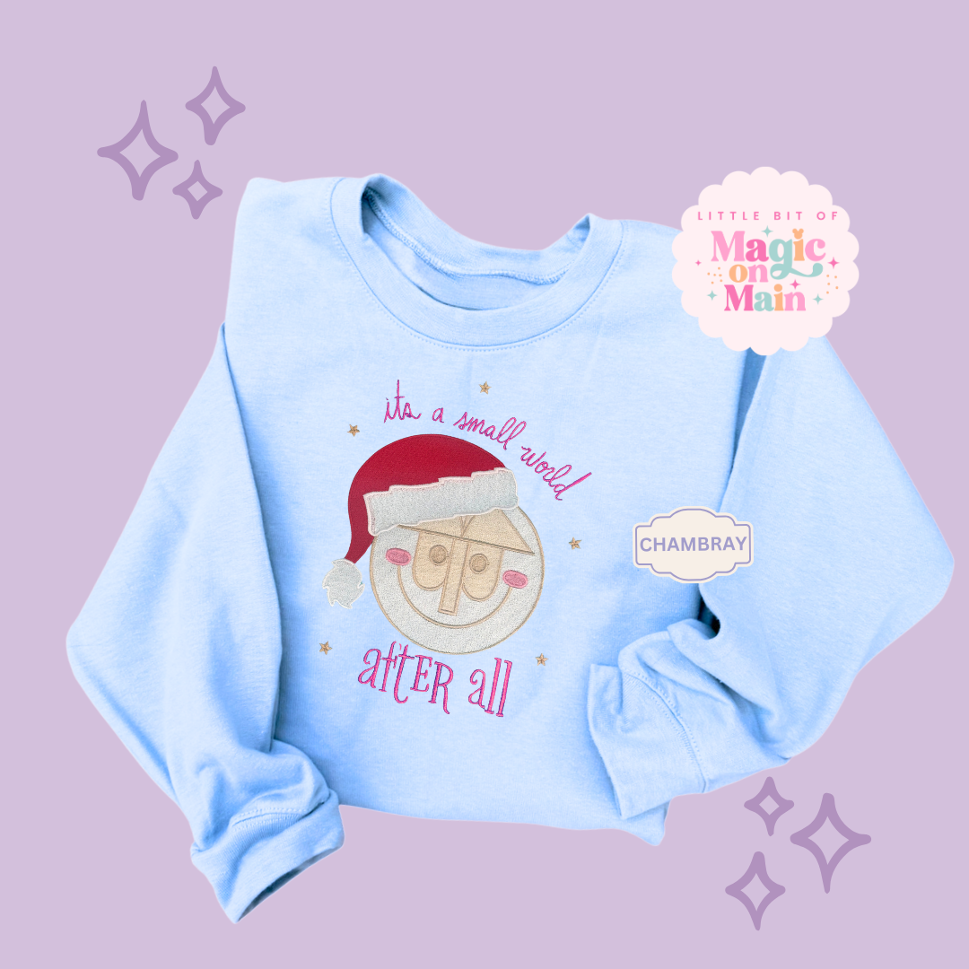 EMBROIDERED SMALL WORLD - EXCLUSIVE TO MoM - ADULT SWEATSHIRT