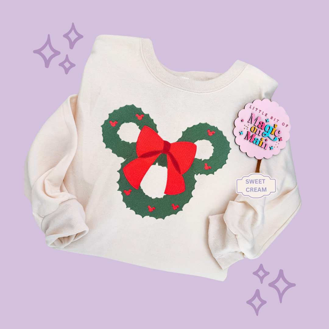 EMBROIDERED MICKEY WREATH - EXCLUSIVE TO MoM - ADULT SWEATSHIRT