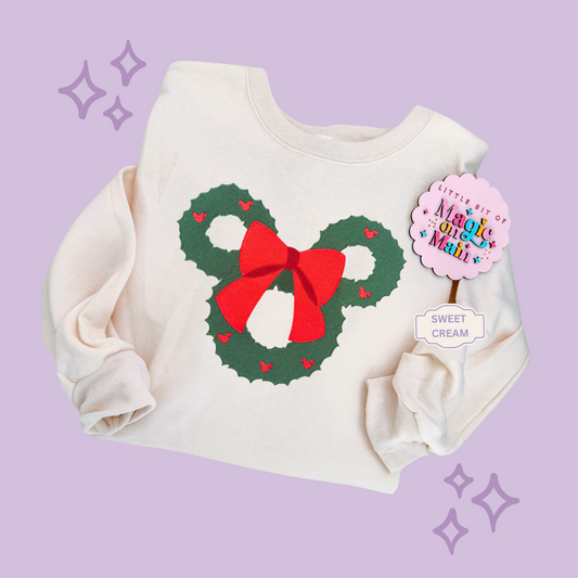 EMBROIDERED MICKEY WREATH - EXCLUSIVE TO MoM - ADULT SWEATSHIRT