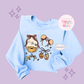 EMBROIDERED POOH COQUETTE - ADULT SWEATSHIRT