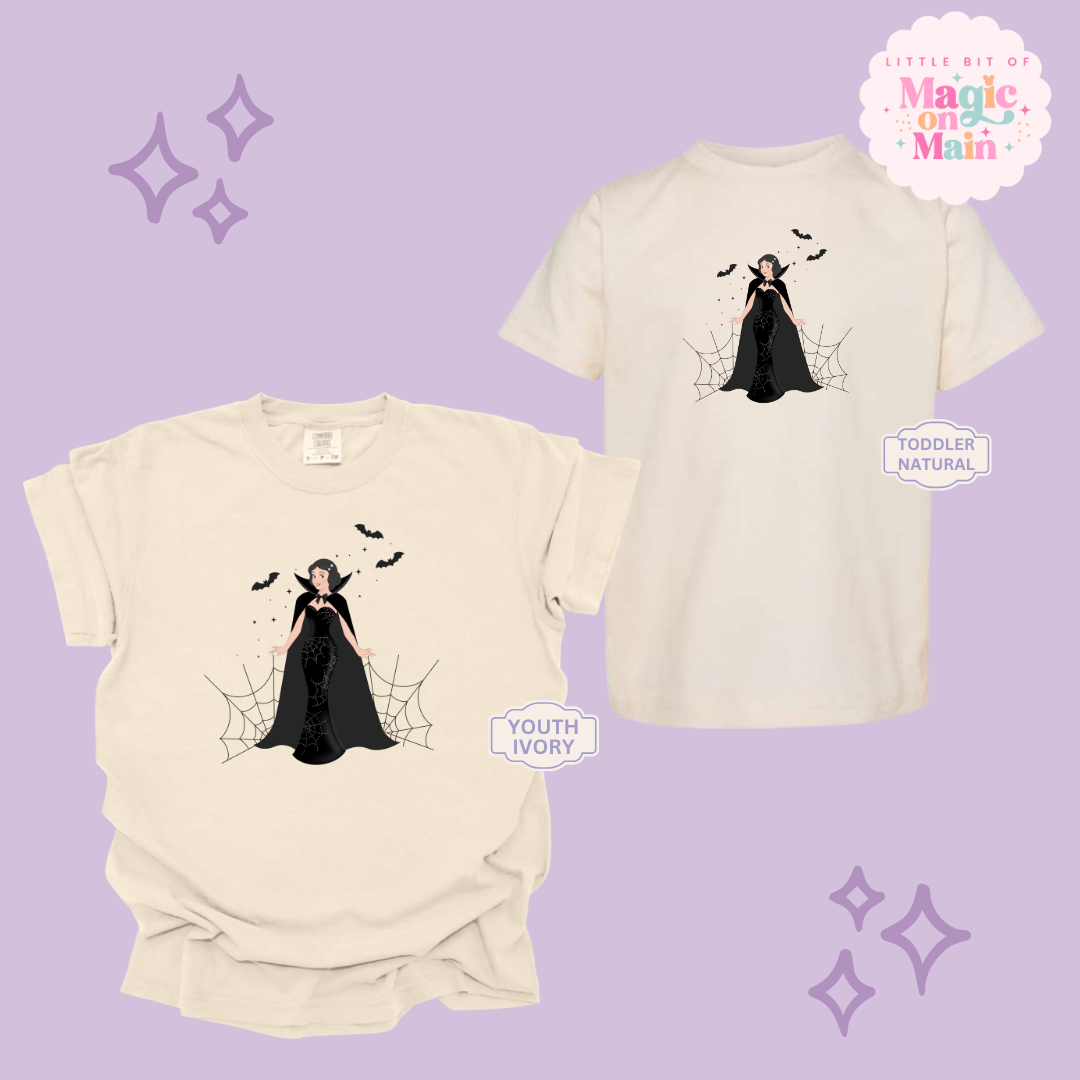 PRINTED SPOOKY SNOW WHITE - YOUTH/TODDLER
