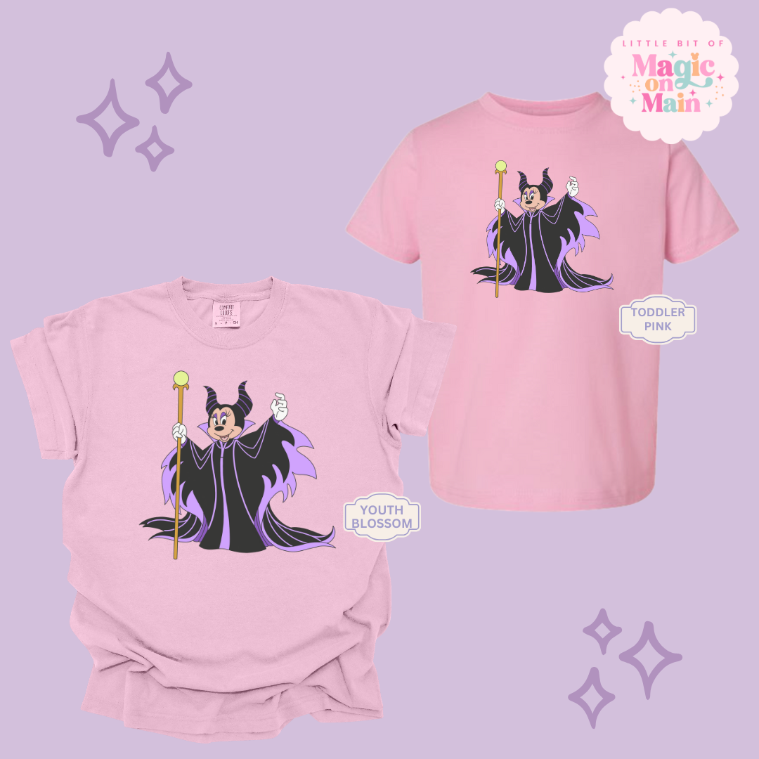 PRINTED MALEFICENT MINNIE - YOUTH/TODDLER
