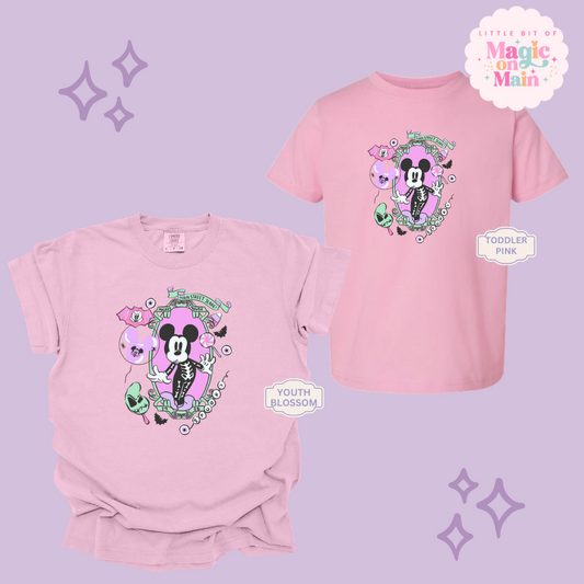 PRINTED NEON HALLOWEEN MICKEY - YOUTH/TODDLER