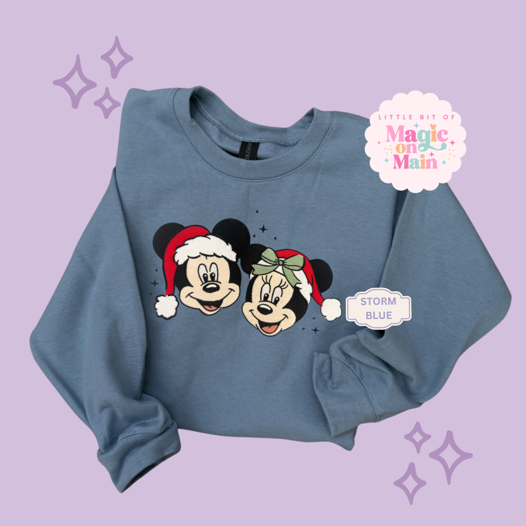EMBROIDERED MERRY MCKY MNNIE  - ADULT SWEATSHIRT