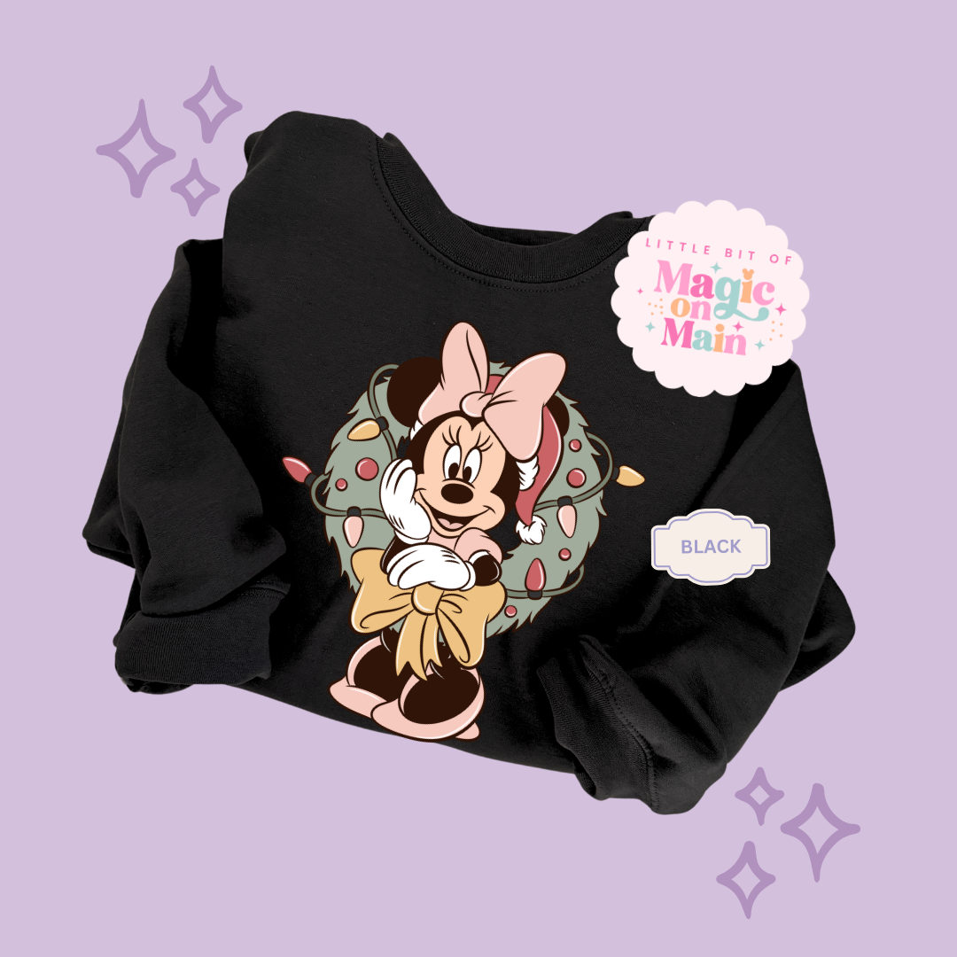 PRINTED MINNIE CHRISTMAS - ADULT SWEATSHIRT