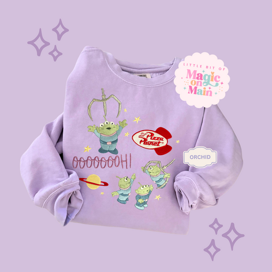 EMBROIDERED ALIENS - EXCLUSIVE TO MoM - ADULT SWEATSHIRT
