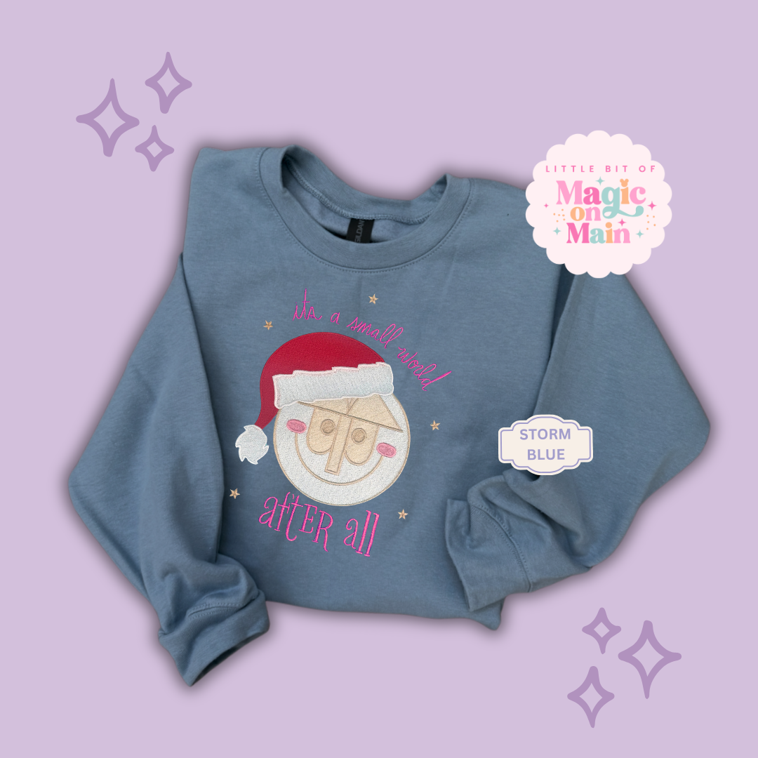 EMBROIDERED SMALL WORLD - EXCLUSIVE TO MoM - ADULT SWEATSHIRT
