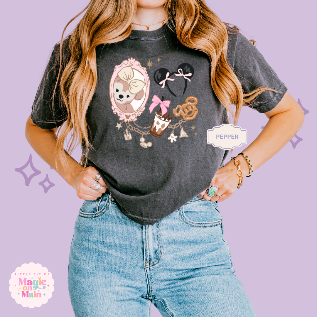 PRINTED PARK GIRLIE COFFEE & SNACKS - WOMENS BOXY T-SHIRT