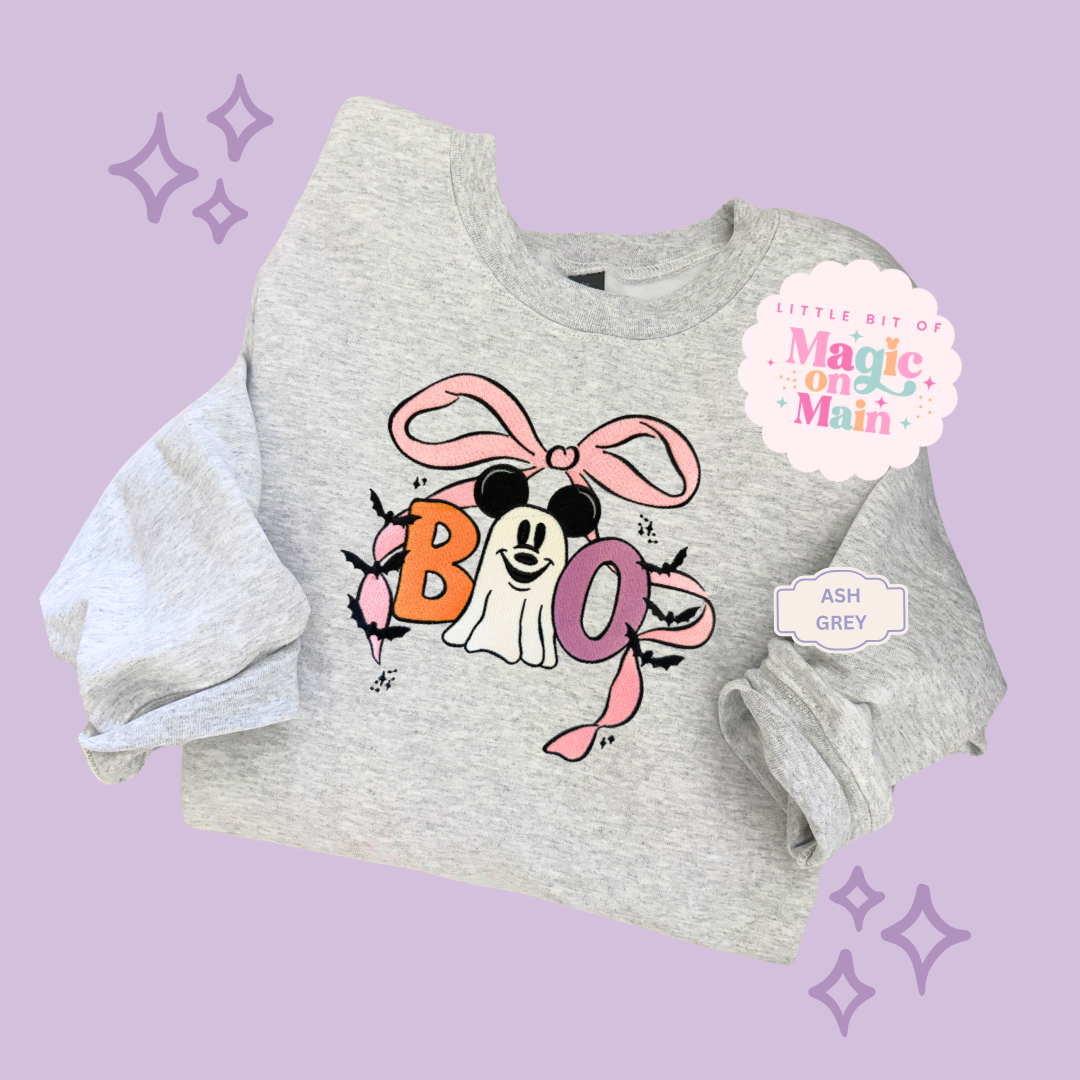 EMBROIDERED BOO (no text) - ADULT SWEATSHIRT