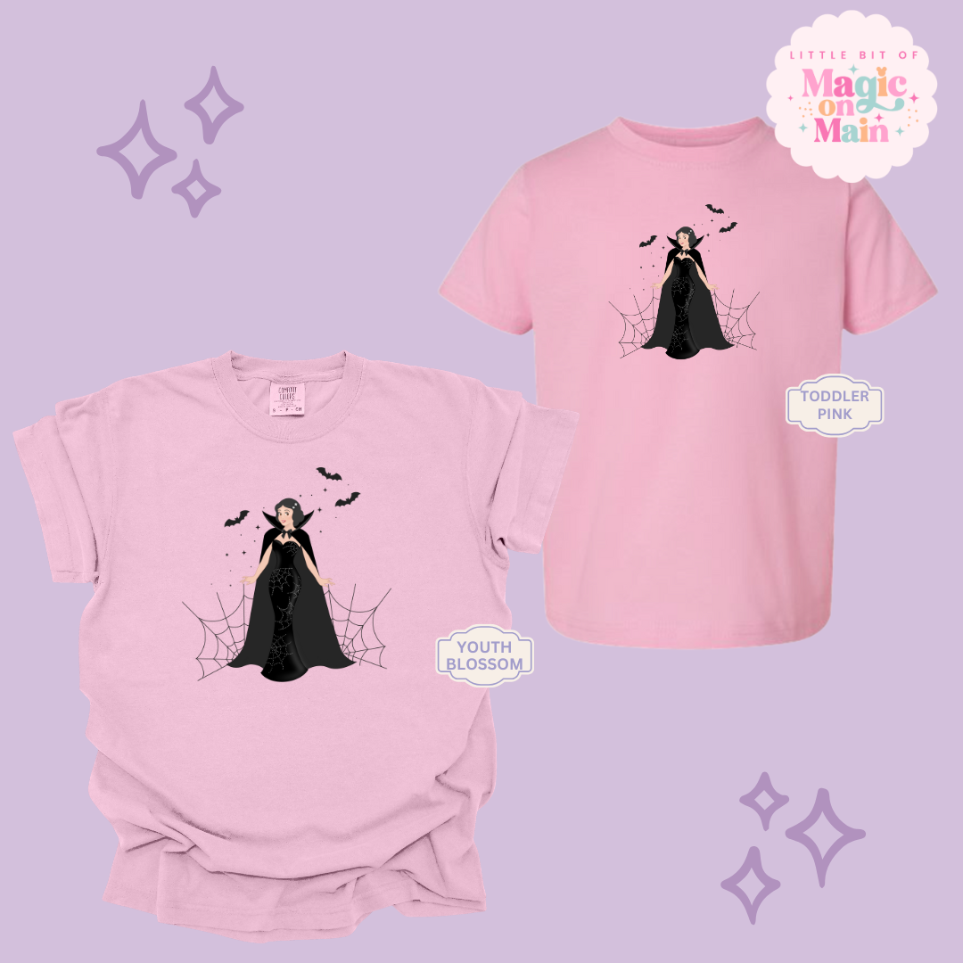 PRINTED SPOOKY SNOW WHITE - YOUTH/TODDLER
