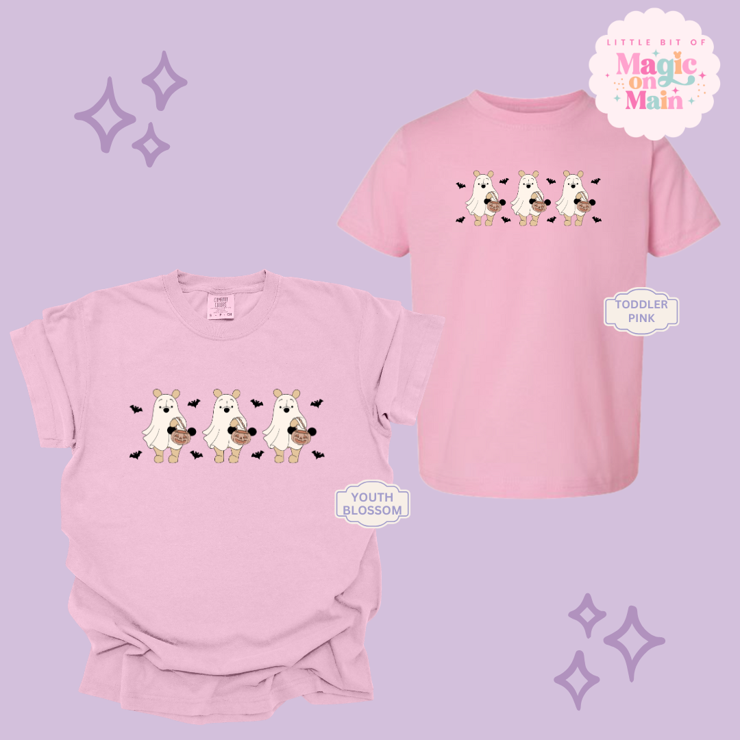 PRINTED SPOOKY POOH BEAR - YOUTH/TODDLER