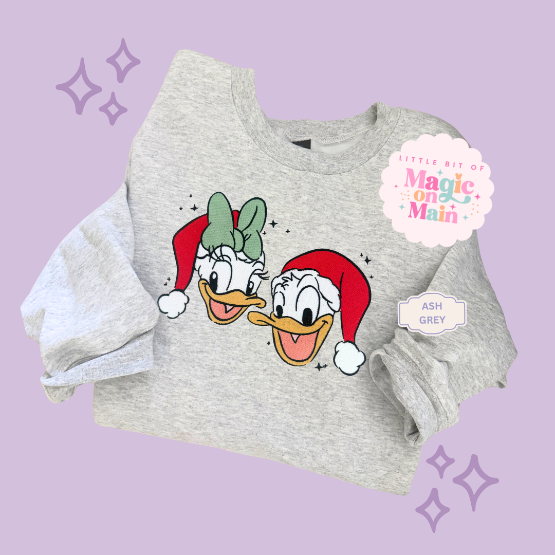 EMBROIDERED DONALD & DAISY CHRISTMAS - ADULT SWEATSHIRT