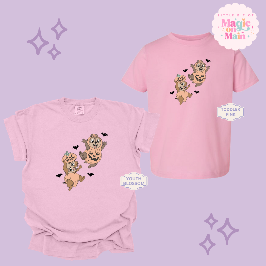 PRINTED HALLOWEEN CHIPMUNKS - YOUTH/TODDLER
