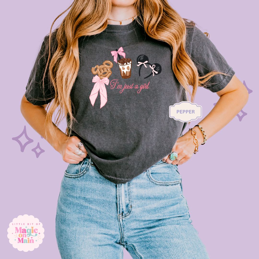 PRINTED PARK GIRLIE JUST A GIRL - WOMENS BOXY T-SHIRT
