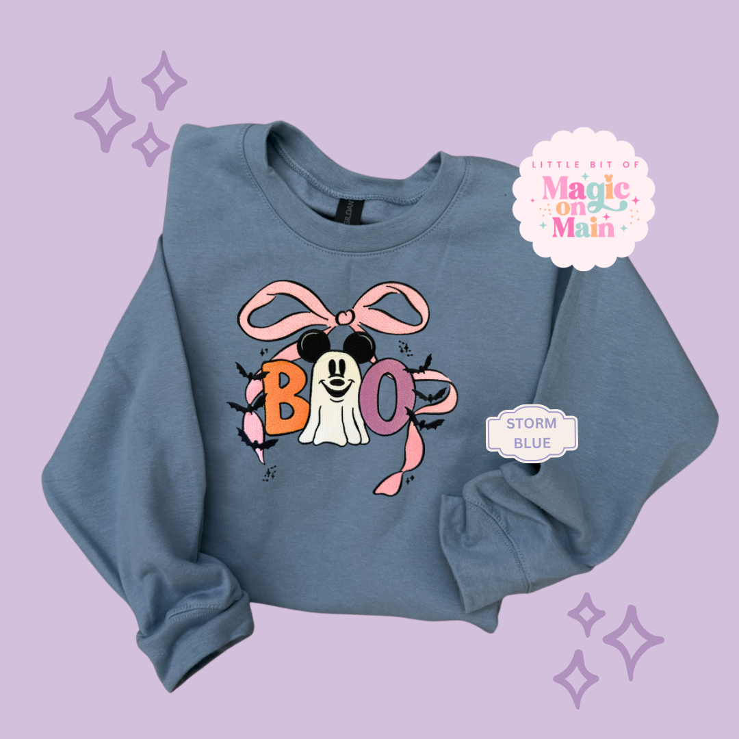 EMBROIDERED BOO - ADULT SWEATSHIRT 10061