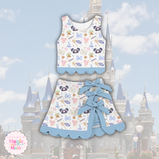 PREORDER WDW GIRLIE - TWO PIECE SCALLOPED DRESS SET - EXCLUSIVE TO MoM - ANTICIPATED SHIP DATE LATE AUGUST/EARY SEPTEMBER