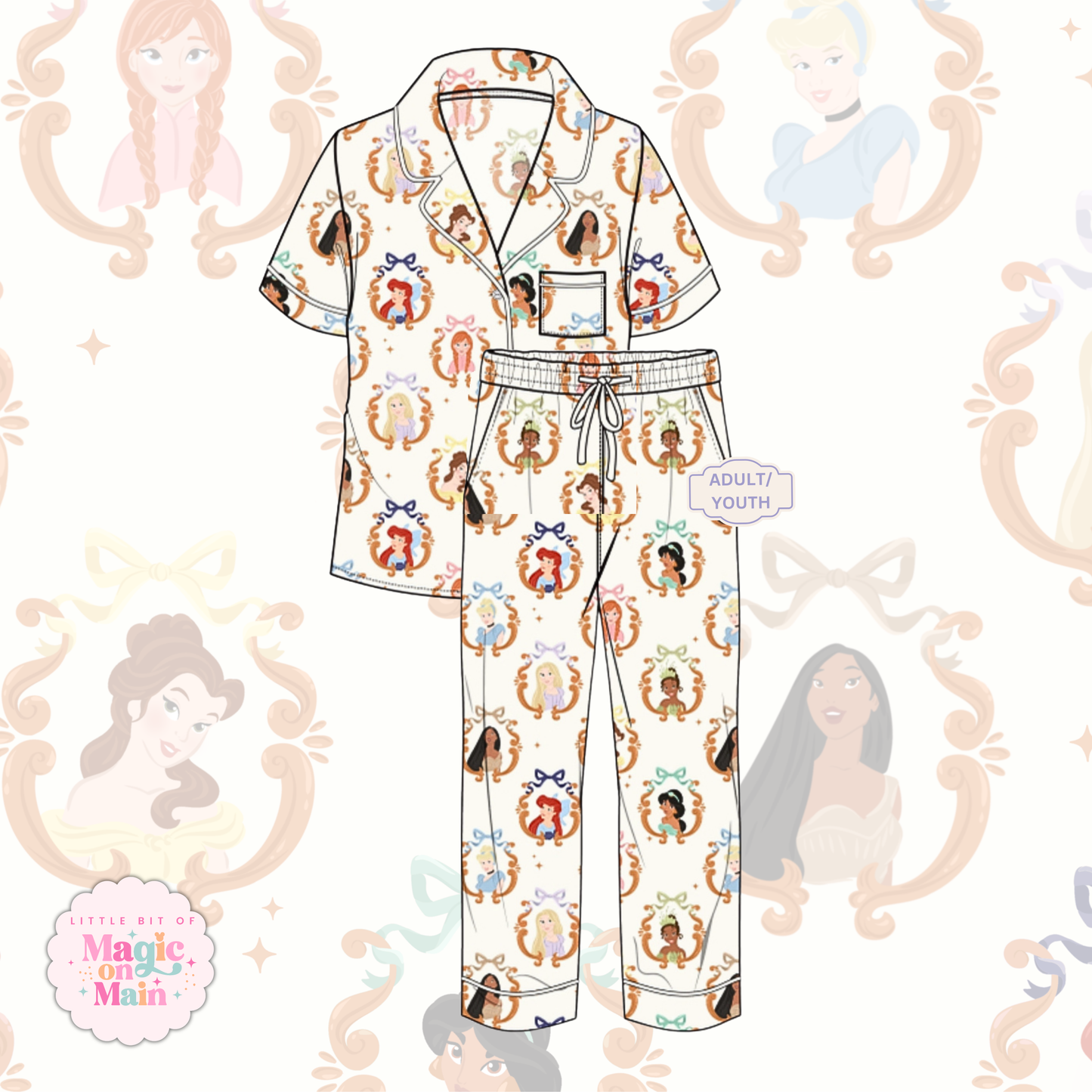 PREORDER ONLY - PRINCESS LOUNGEWEAR - ANTICIPATED SHIP DATE LATE AUGUST/ EARLY SEPTEMBER