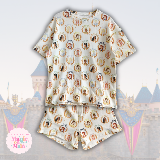 PREORDER ONLY - ANTICIPATED SHIP DATE SEPTEMBER- PRINCESS HEAVYWEIGHT COTTON WAFFLE KNIT LOUNGEWEAR
