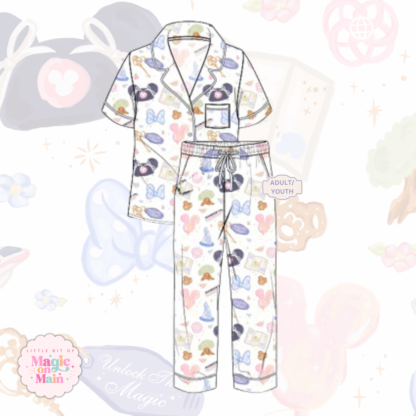 PREORDER ONLY - WDW GIRLIE LOUNGEWEAR - ANTICIPATED SHIP DATE EARY SEPTEMBER
