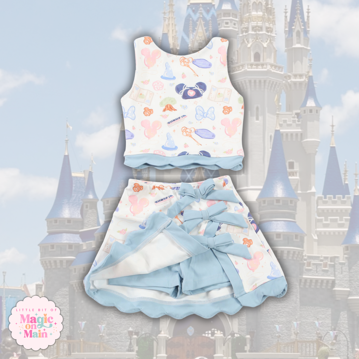 WDW GIRLIE - TWO PIECE SCALLOPED DRESS SET - EXCLUSIVE TO MoM
