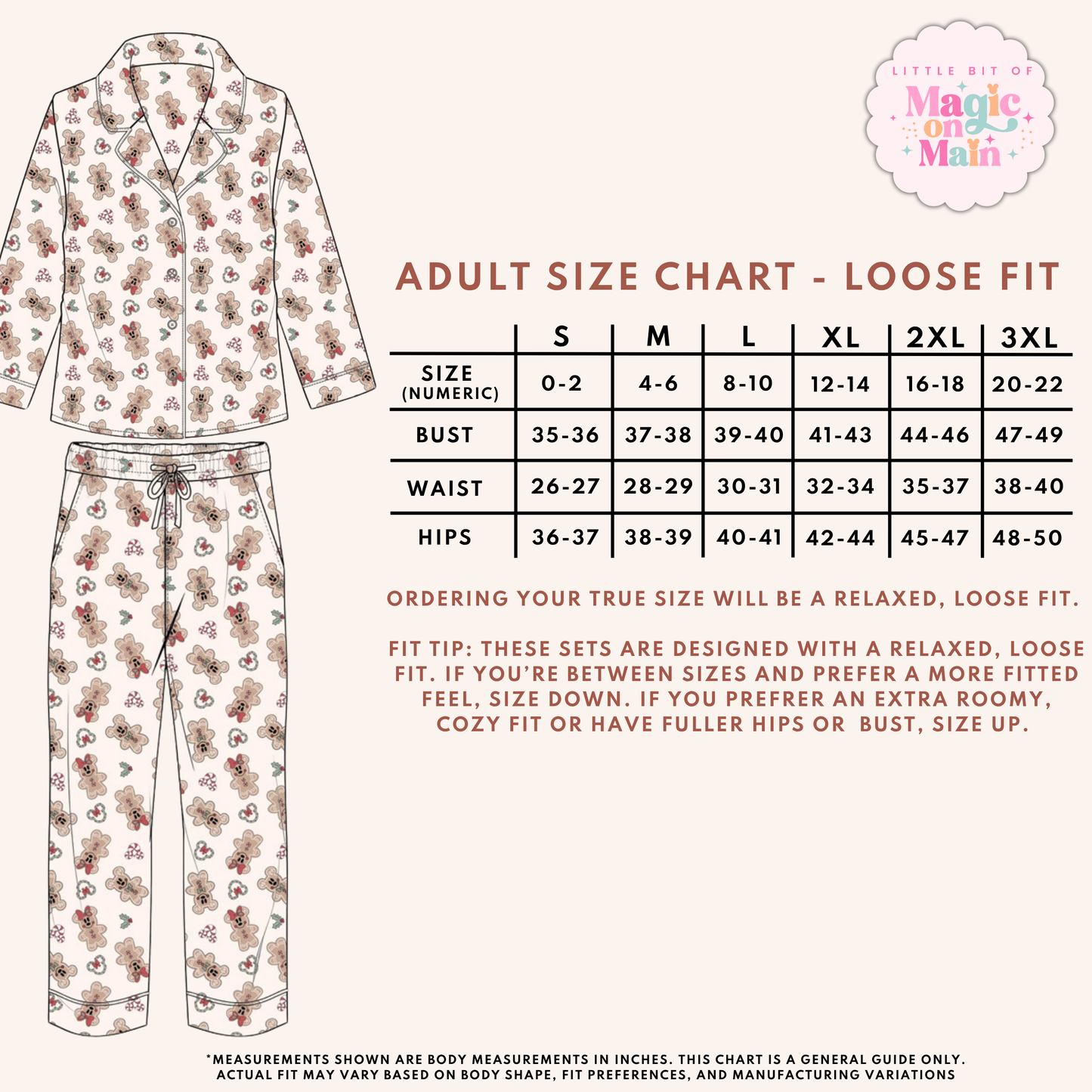 PREORDER ONLY - MAIN STREET GINGERBREAD LOUNGEWEAR - ANTICIPATED SHIP DATE OCTOBER