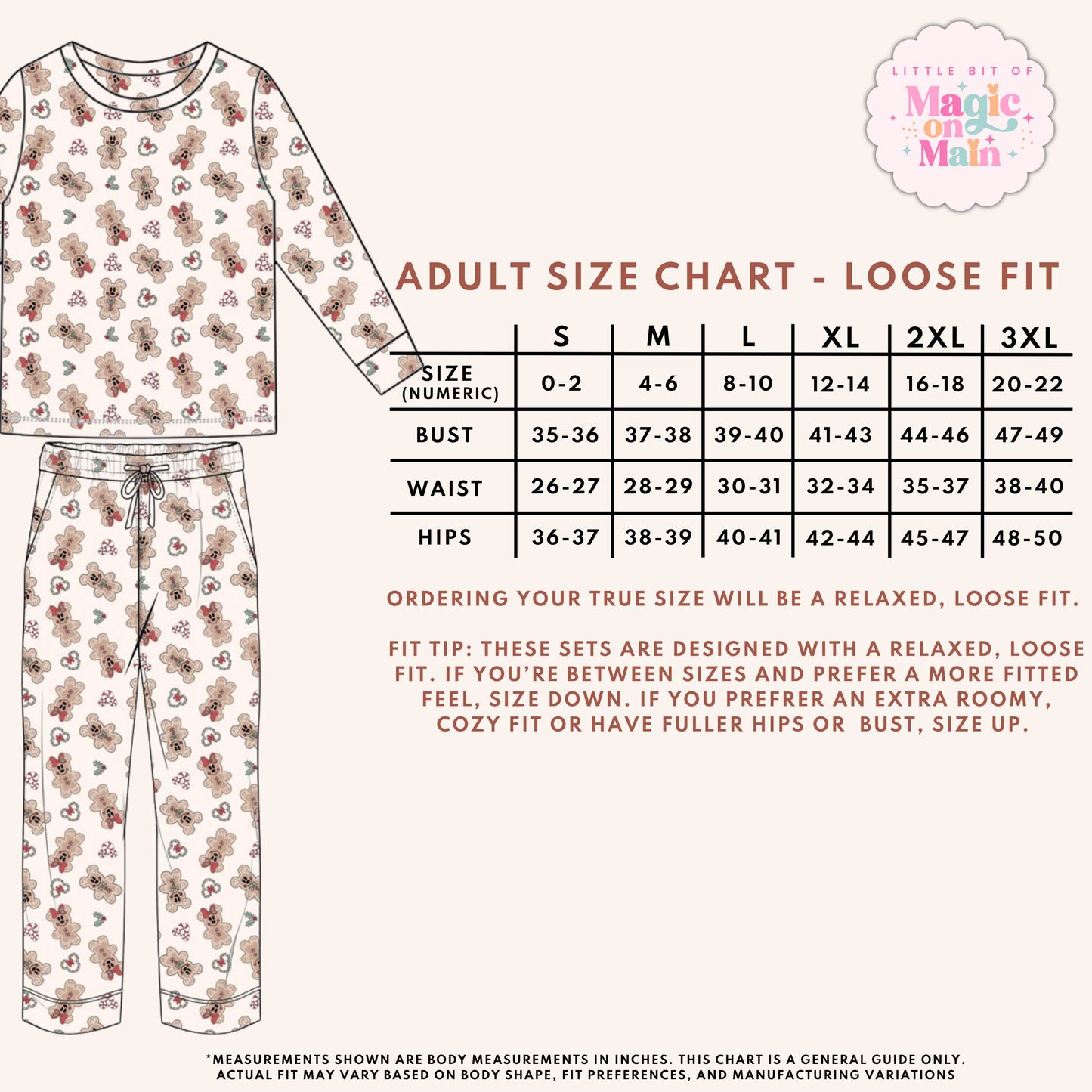 PREORDER ONLY - MAIN STREET GINGERBREAD LOUNGEWEAR - ANTICIPATED SHIP DATE OCTOBER