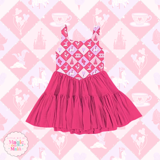 PREORDER PINK FANTASYLND - RUFFLE MESH DRESS - EXCLUSIVE TO MoM - ANTICIPATED SHIP DATE MID-TO-LATE OCTOBER