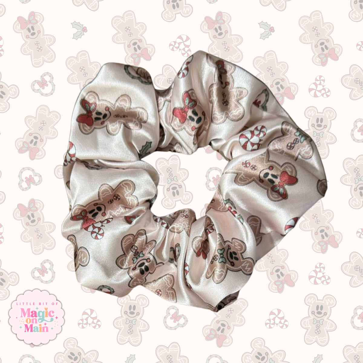 RTS - MAIN STREET GINGERBREAD SCRUNCHIE - EXCLUSIVE COLLAB DESIGN