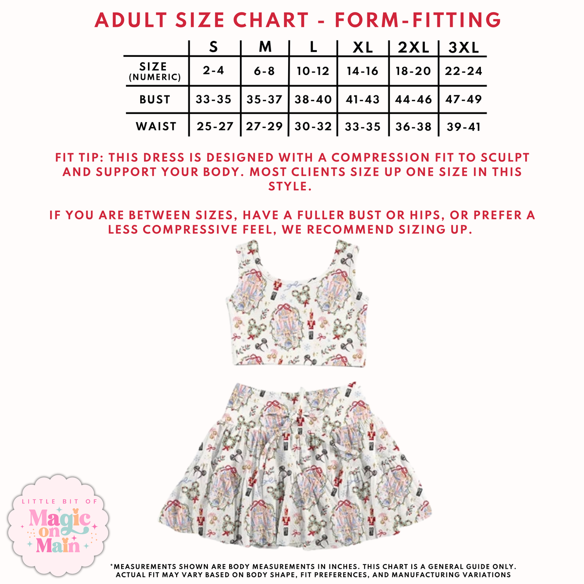 PREORDER NUTCRACKER - TWO PIECE CROPPED RUFFLE DRESS - ANTICIPATED SHIP DATE LATE OCTOBER / EARLY NOVEMBER
