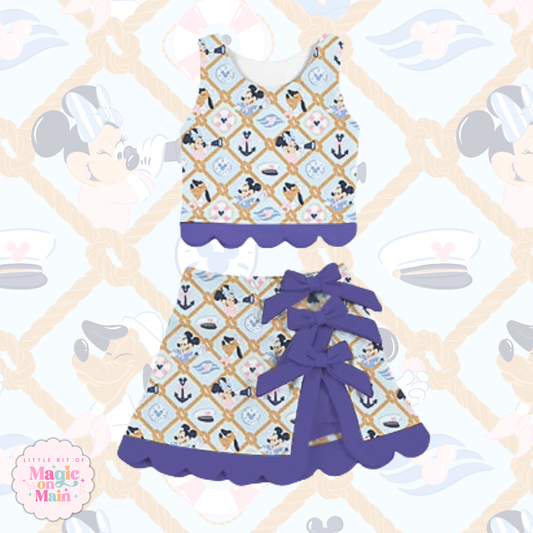 PREORDER - CRUISIN'  TWO PIECE SCALLOPED DRESS - EXCLUSIVE TO MoM - ANTICIPATED SHIP DATE EARLY/MID NOVEMBER