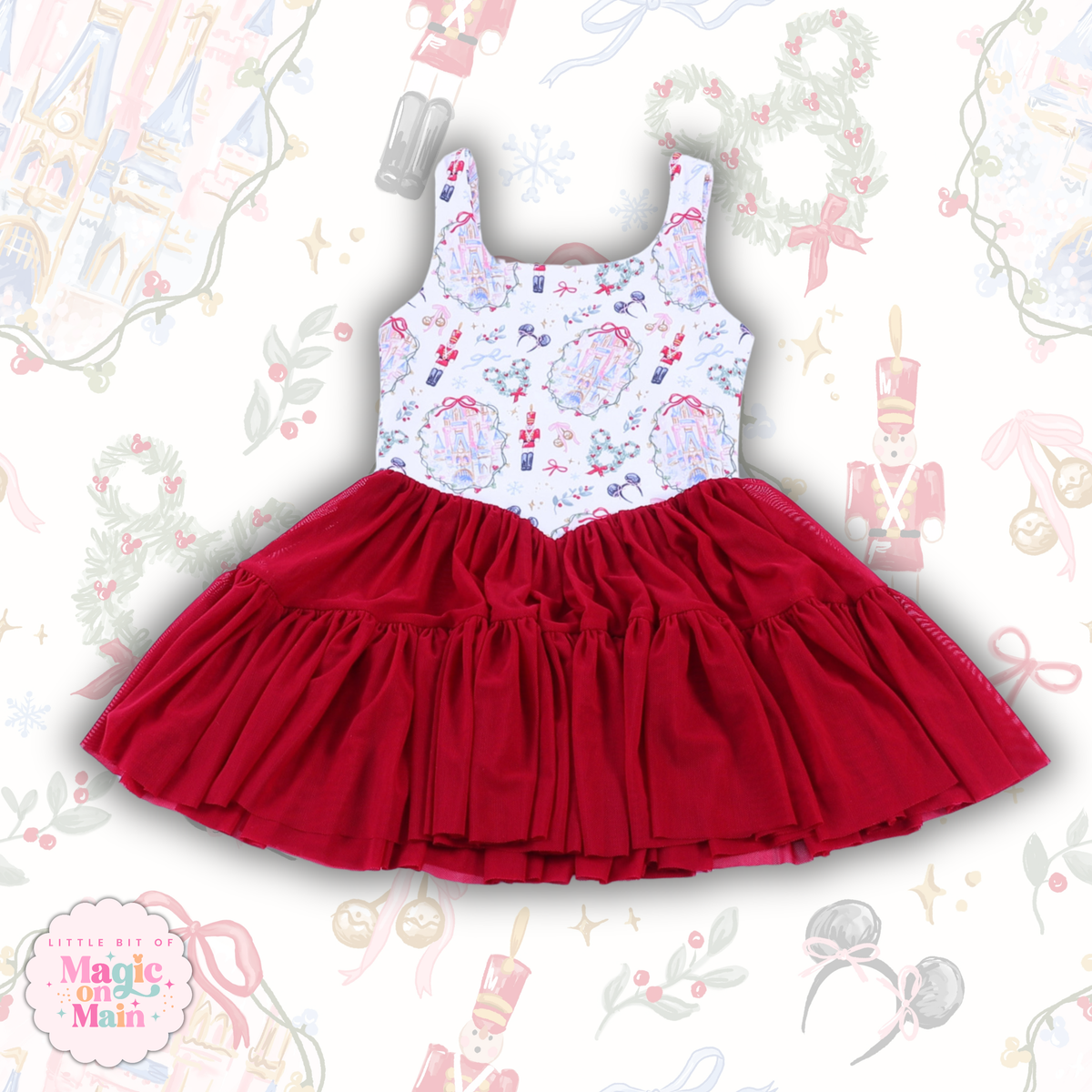 PREORDER ONLY - NUTCRACKER - RUFFLE MESH DRESS
