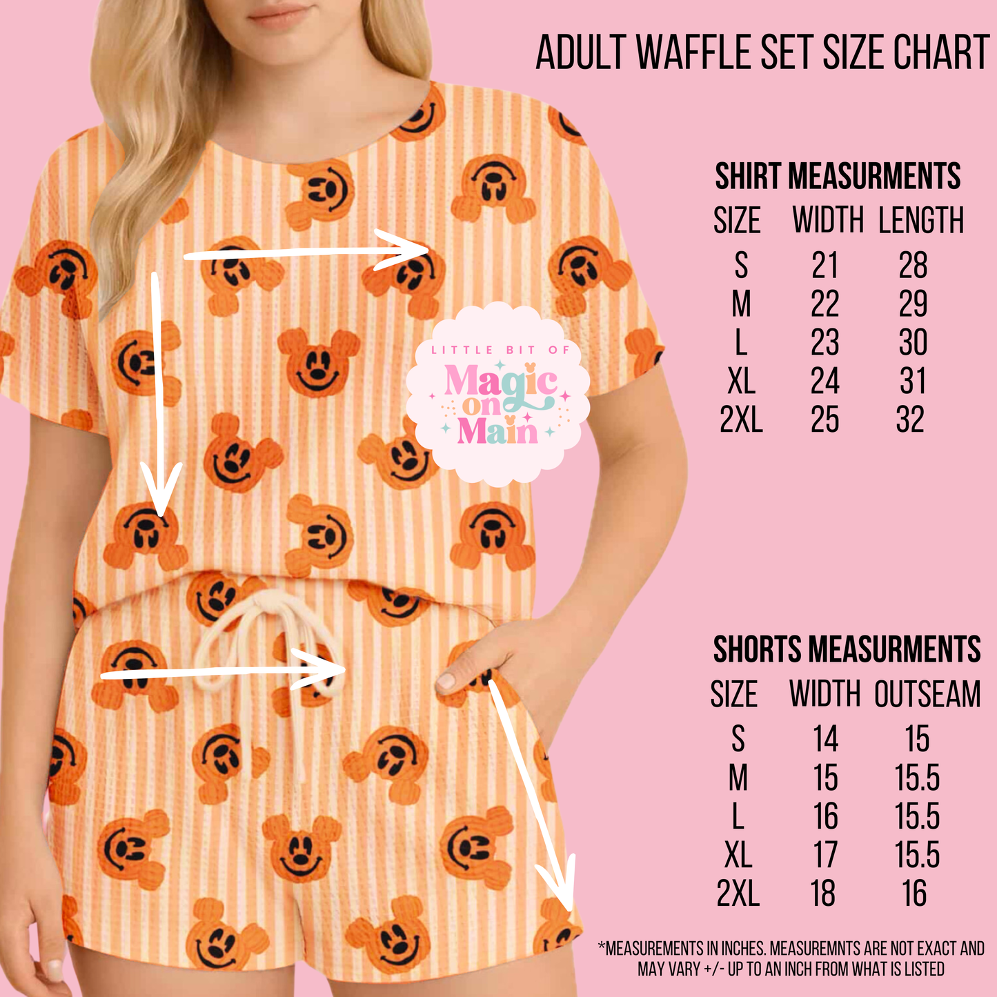 PREORDER ONLY - ANTICIPATED SHIP DATE JULY 15TH - 31ST- ORANGE PUMPKIN HEAVYWEIGHT COTTON WAFFLE KNIT LOUNGEWEAR