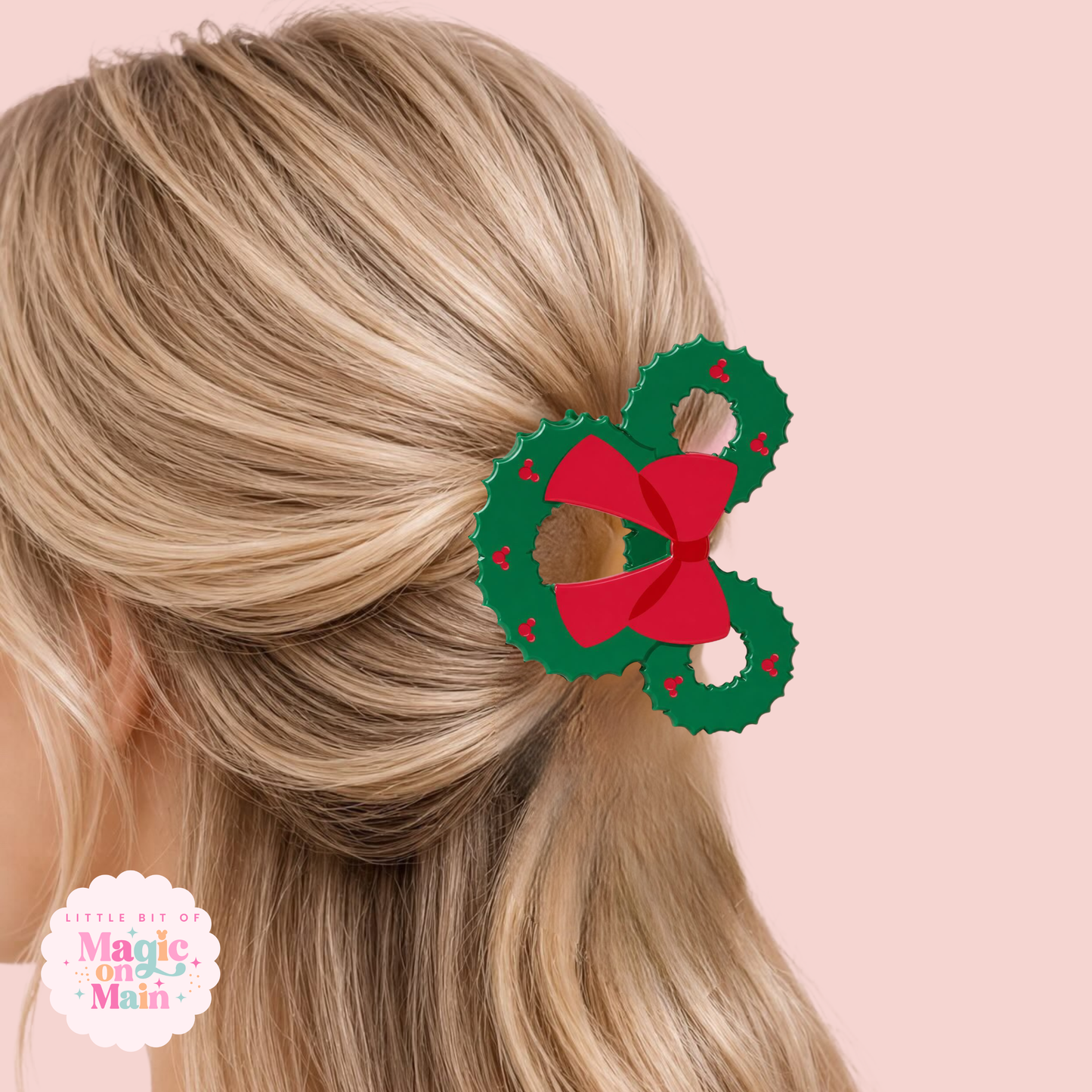 PREORDER ONLY - ANTICIPATED SHIP DATE AUGUST 15TH-31ST - 4 INCH MCKY WREATH - EXCLUSIVE TO MoM - CLAW CLIP