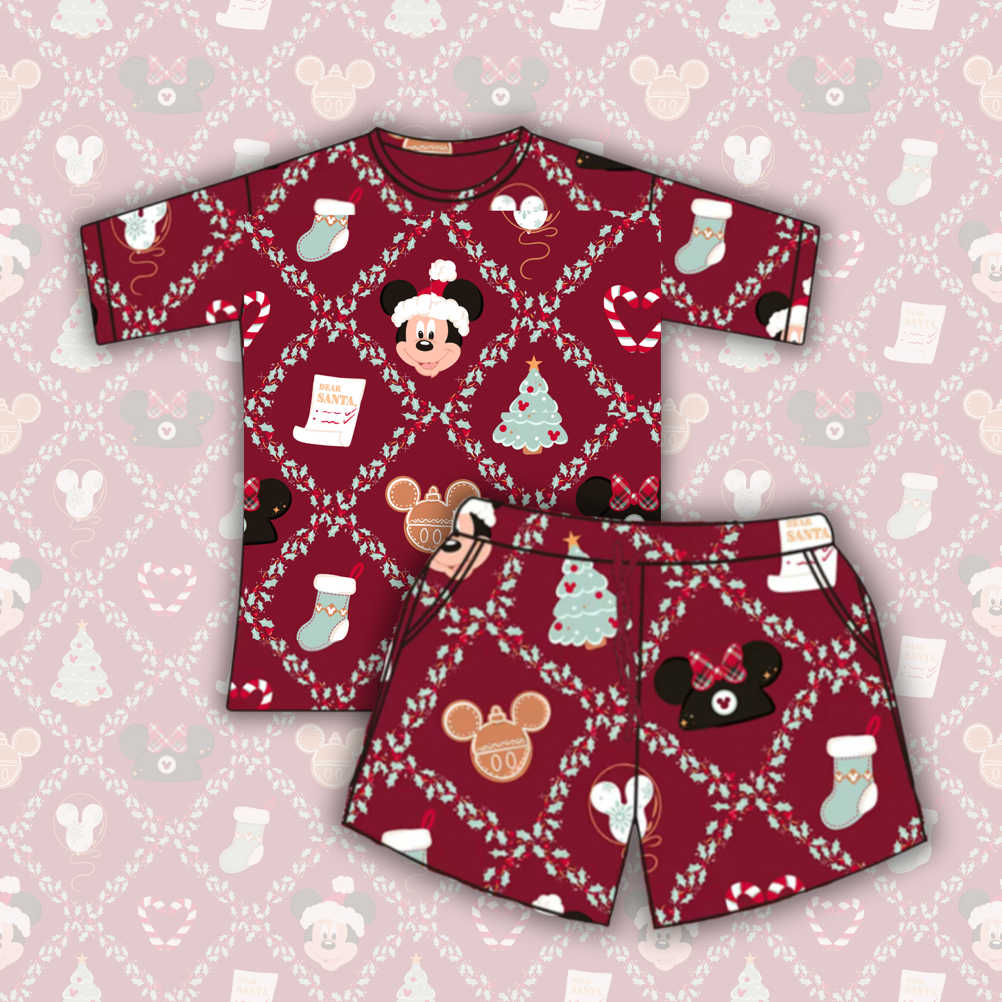 PREORDER ONLY - TIS THE SEASON HEAVYWEIGHT COTTON WAFFLE KNIT LOUNGEWEAR - ANTICIPATED SHIP DATE SEPT 1ST-15TH