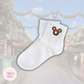 EMBROIDERED MCKY WREATH - WOMEN'S CREW SOCKS