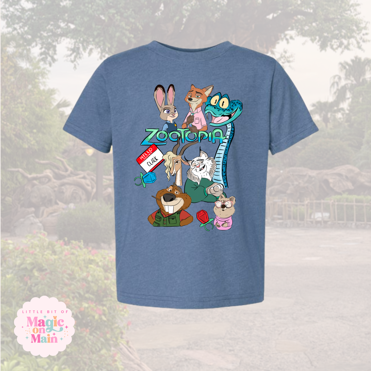RTS ZOO FRIENDS - SIZE 2T - VINTAGE INDIGO RABBIT SKINS TEE