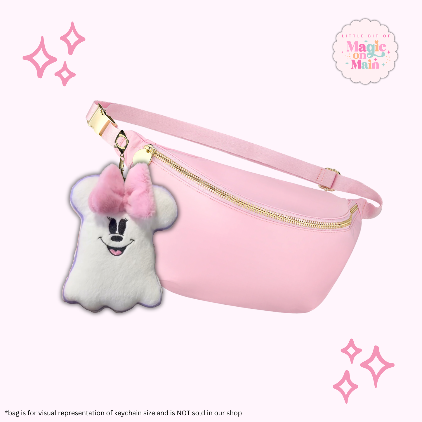 PINK GHOST PLUSH KEYCHAIN - EXCLUSIVE TO MoM 10051