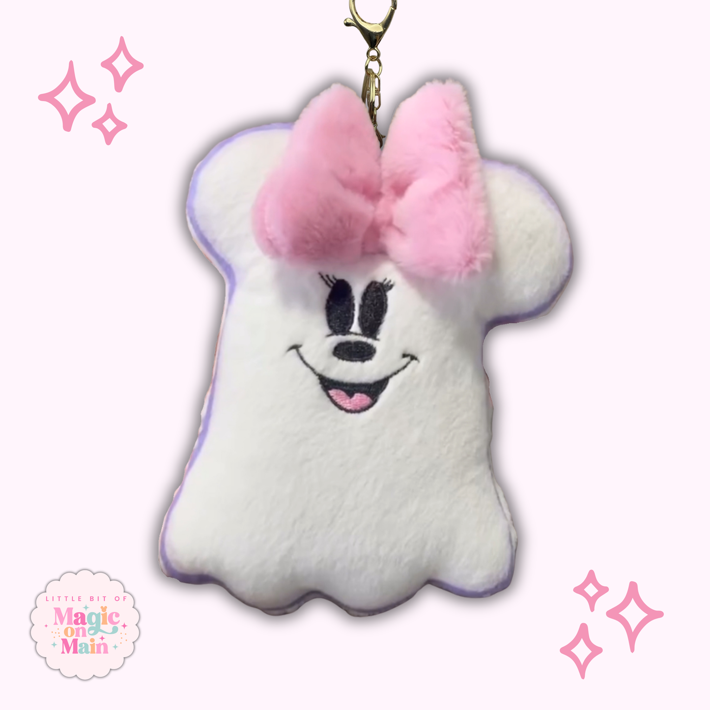 PINK GHOST PLUSH KEYCHAIN - EXCLUSIVE TO MoM 10051