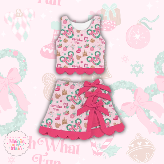 PREORDER - OH WHAT FUN - TWO PIECE SCALLOPED DRESS - EXCLUSIVE TO MoM - ANTICIPATED SHIP DATE MID-TO-LATE OCTOBER