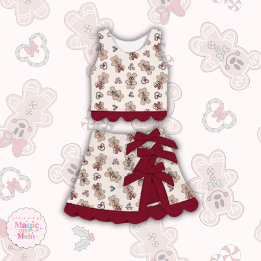 PREORDER - MAIN STREET GINGERBREAD - TWO PIECE SCALLOPED DRESS - EXCLUSIVE TO MoM - ANTICIPATED SHIP DATE MID-TO-LATE OCTOBER