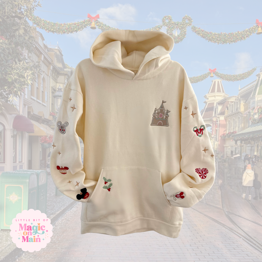 PREORDER - EMBROIDERED IVORY TIS THE SEASON OVERSIZED HOODIE - EXCLUSIVE TO MoM - SHIPS EARLY/MID NOVEMBER