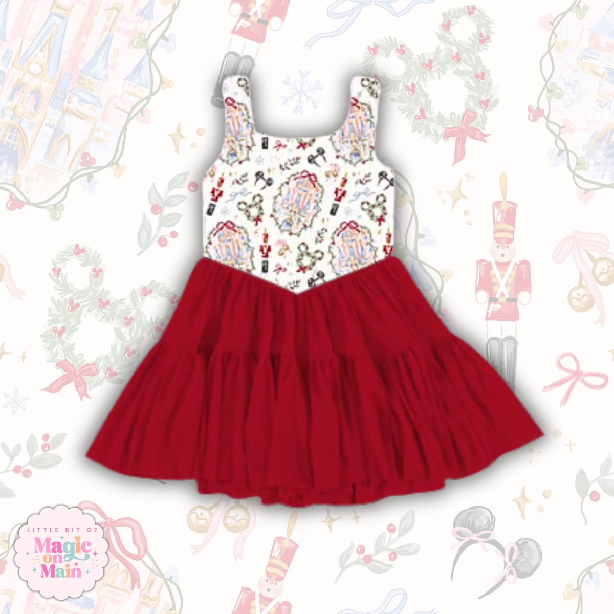 PREORDER - NUTCRACKER - RUFFLE MESH DRESS - EXCLUSIVE TO MoM - ANTICIPATED SHIP DATE LATE OCTOBER / EARLY NOVEMBER